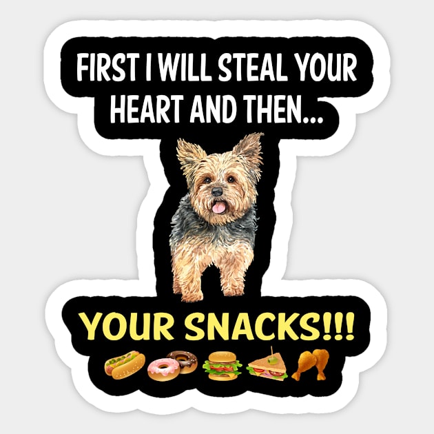 Steal Heart Yorkshire Terrier 34 Sticker by blakelan128